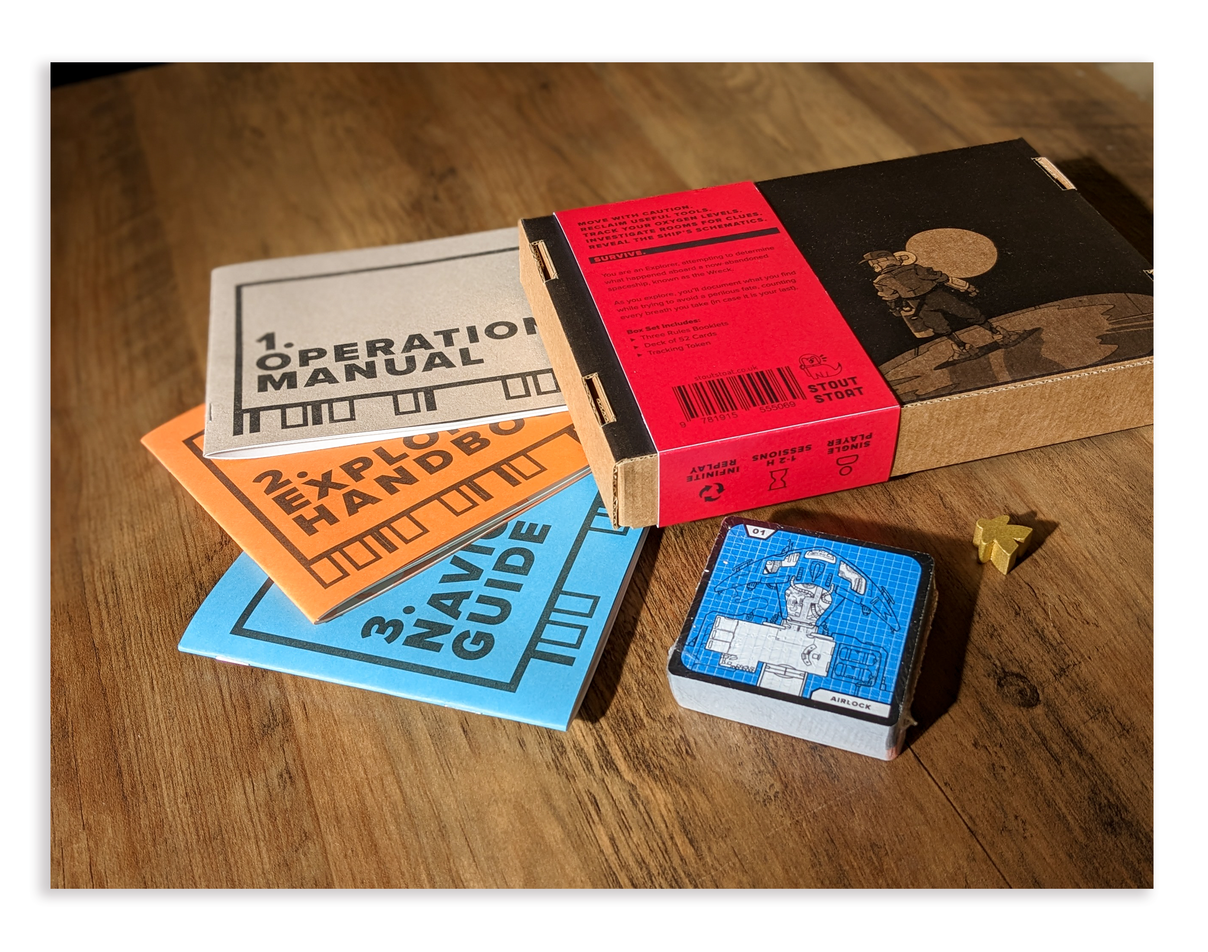 Photo of the One Breath Left box set, laid out. Photo of the One Breath Left box set, laid out.