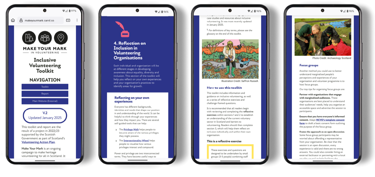 Phone renders of Toolkit website