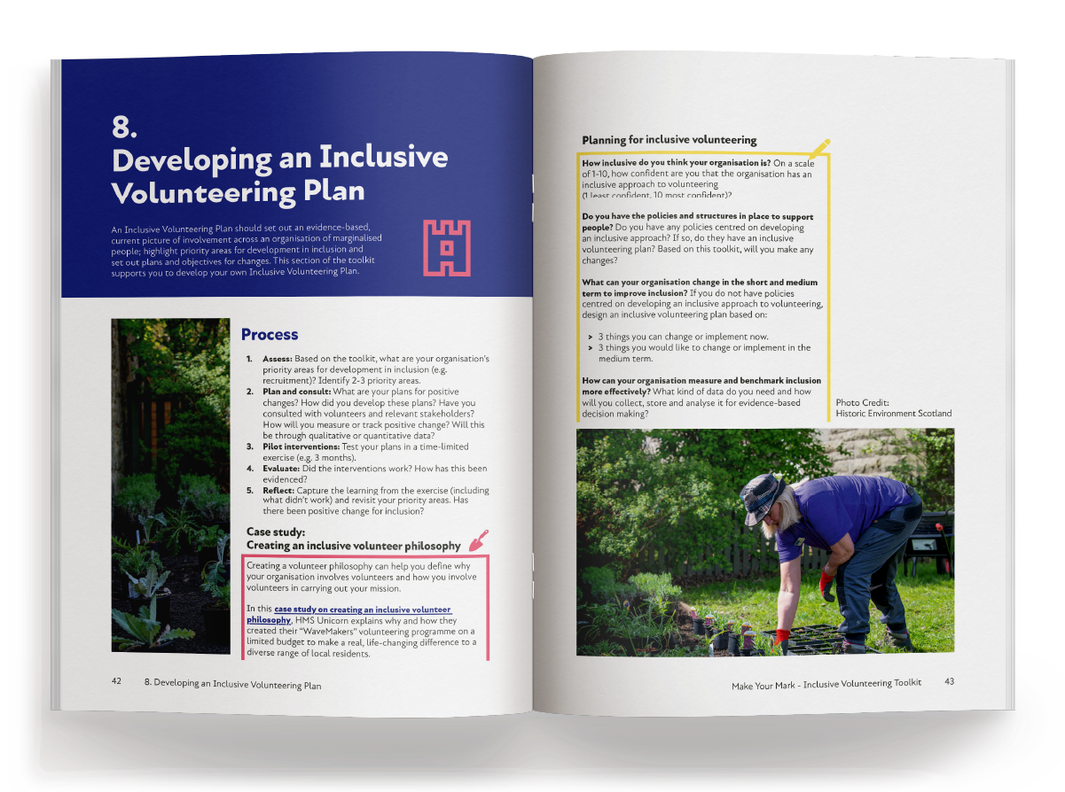 An illustration of five picts.