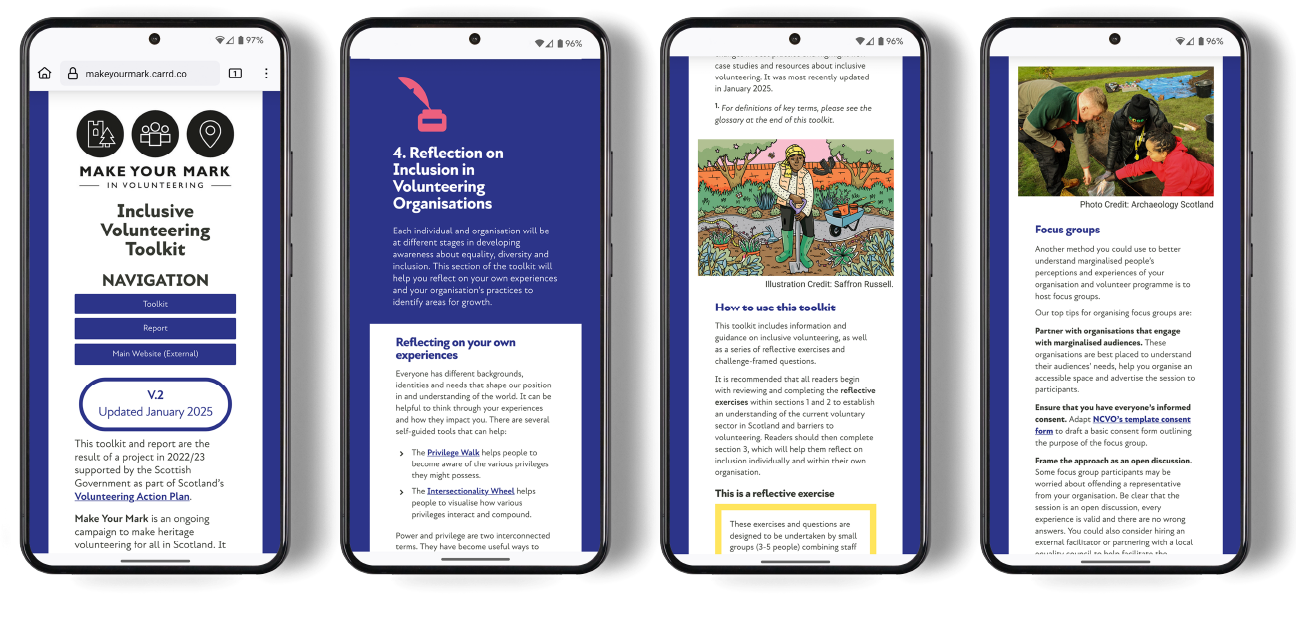 An illustration of five picts.