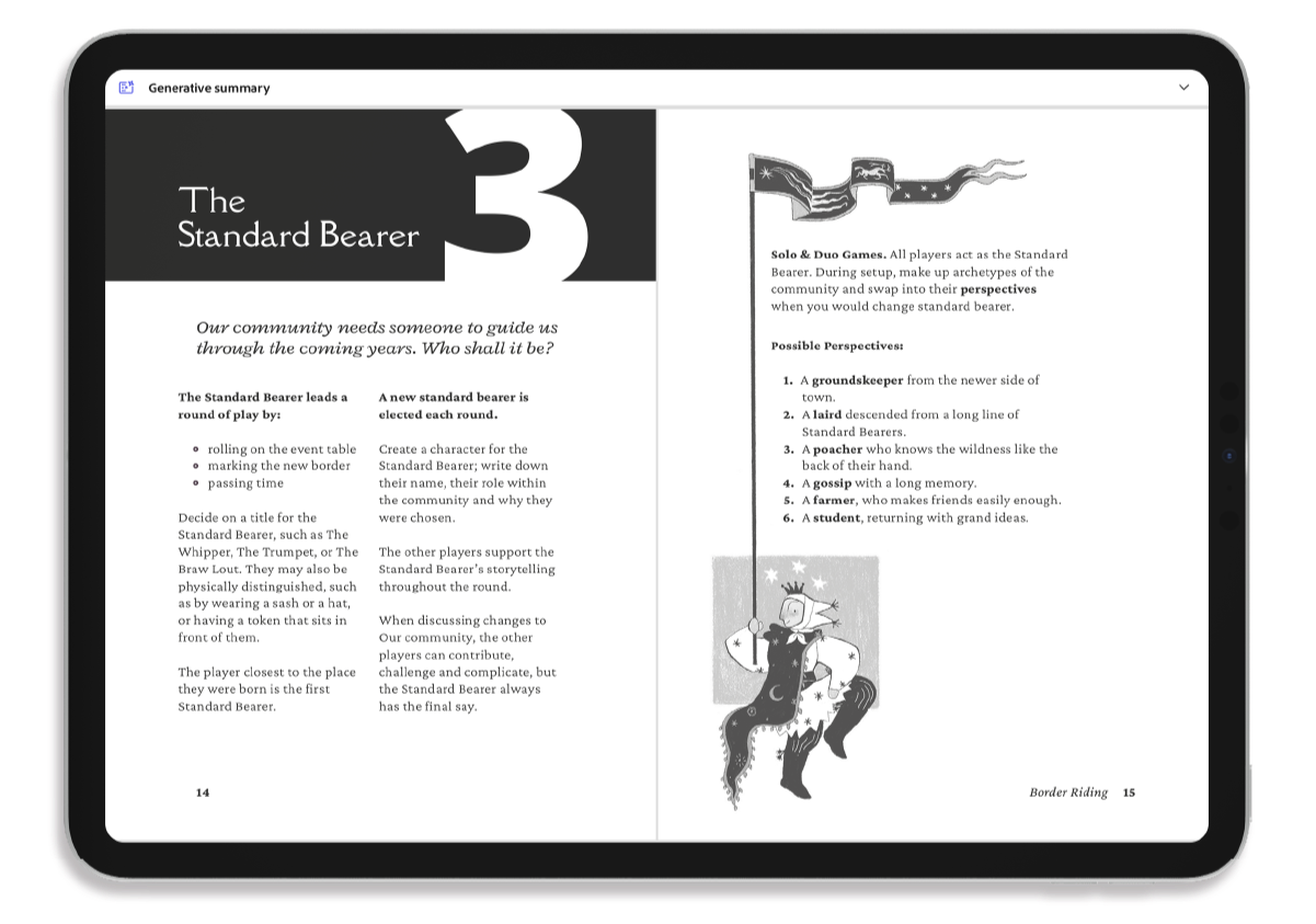 An illustration of five picts.