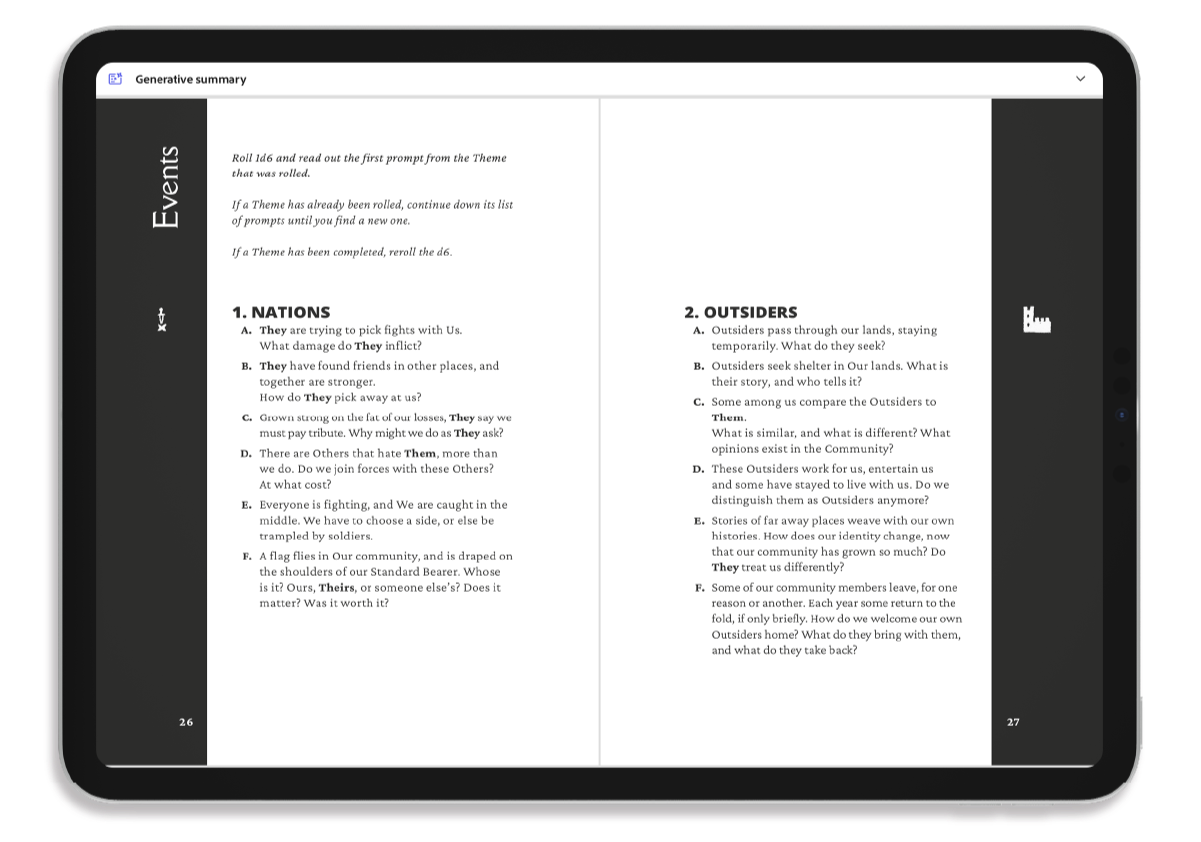 An illustration of five picts.