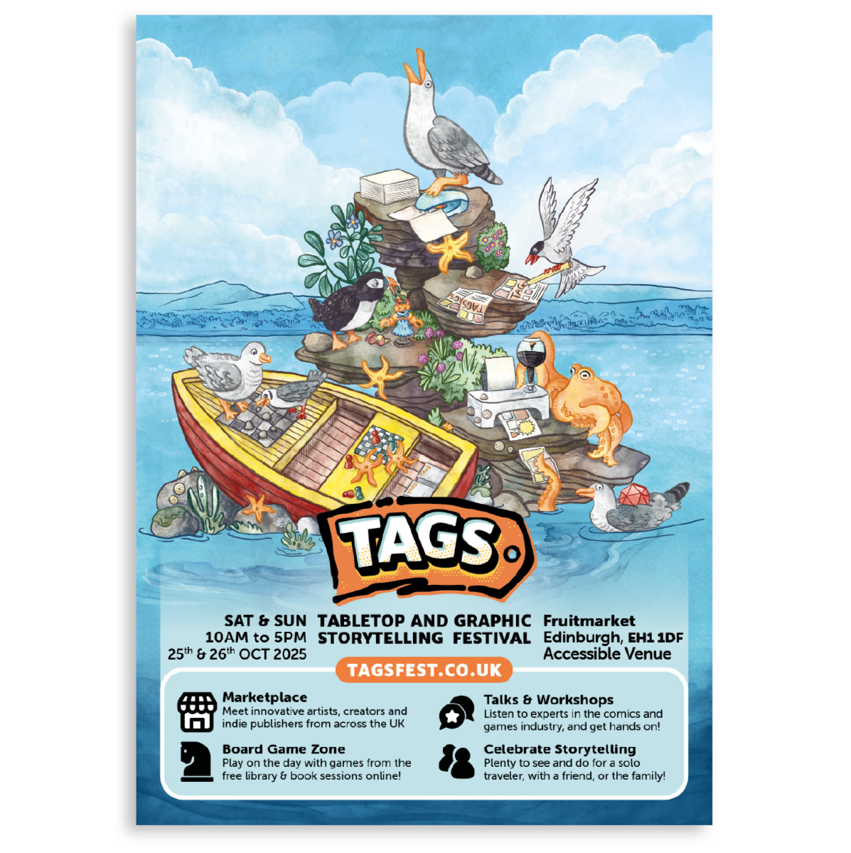 An illustration of five picts.