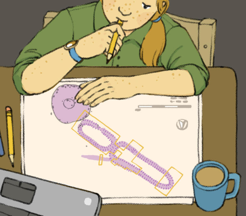 An illustration of five picts.